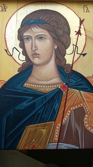 S. Gabriele Arcangelo. Icona scritta su legno di abete